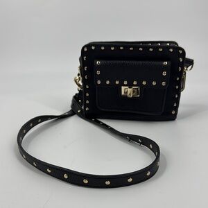 Steve Madden Black Crossbody Bag with Gold Studs